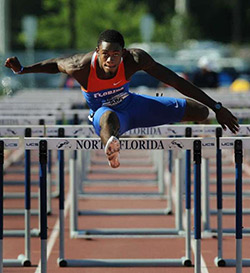 Read more about the article Eddie Lovett wins NCAA Indoor Championships 60m Hurdles	! Record Time!
